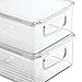 InterDesign Home Kitchen Organizer Bin for Pantry, Refrigerator, Freezer & Storage Cabinet, Set of 2, 10-Inch by 6-Inch by 3-Inch, Clear