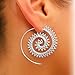 Vintage Boho Style Women Circles Round Spiral Tribal Hoop Earrings Retro Jewelry By NYKKOLA