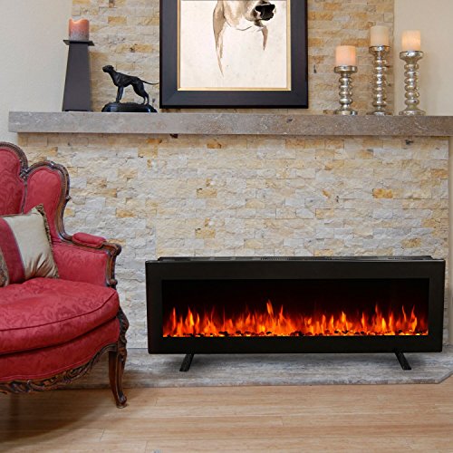 GMHome 50 Inches Electric Fireplace Wall Mounted Heater Freestanding