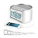iHOME IBT230SSC iBT230 Bluetooth Bedside Dual Alarm Clock Radio with Speakerphone, USB Charging and Line-in (Silver), White