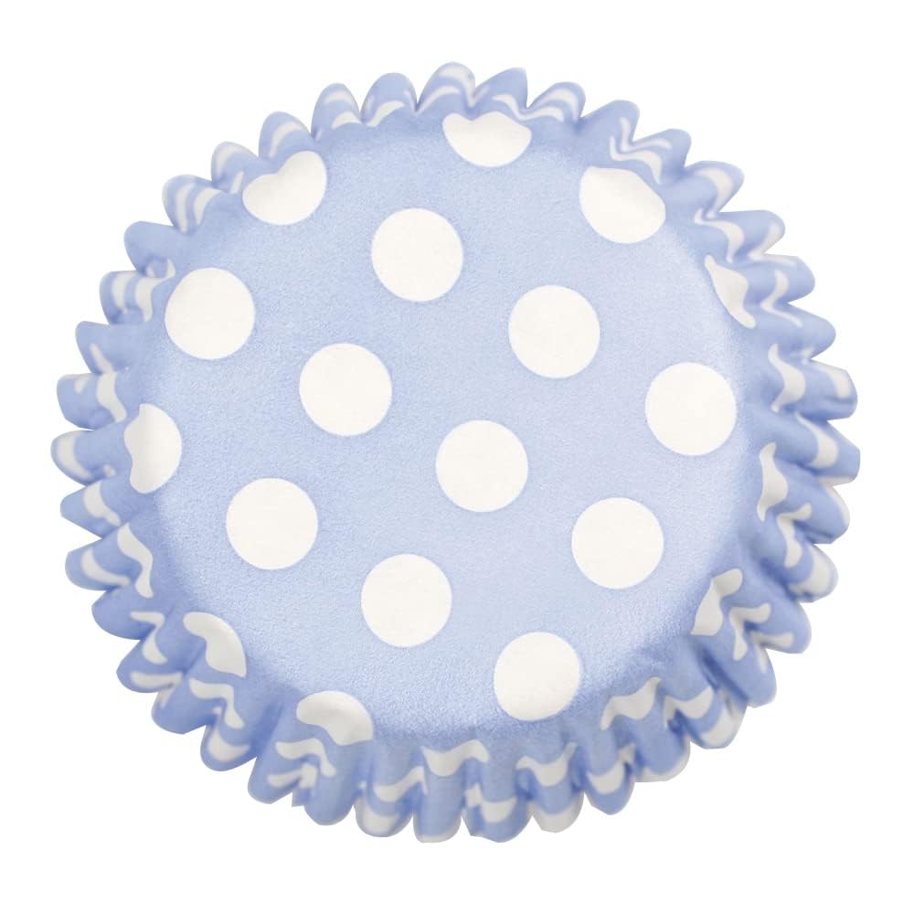 China Blue Polka dot Printed Baking Cases 54pk