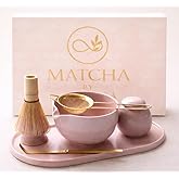 Blush Pink Matcha Set – 7-Piece Ceremonial Matcha Tea Kit with Bowl, Bamboo Whisk & Accessories – Complete Matcha Set for Beginners & Gifts