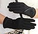 knolee Women's Lace Touch Screen Lined Thick Warmer Winter Gloves,Black