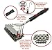 SUMPRI Grill Brush Bristle Free & Scraper -Best Safe BBQ Cleaning Brush, with Extra Wide 3D Scraper -Makes Grill Cleaning Easy -18 Inch Stainless Steel, Barbecue Cleaner for All Grill Types
