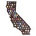 Dark California Beer Cap Map - Craft Beer Bottle Caps Holder - Beer Gift Accessories for Men, Fathers, Brothers, Man Cave Decor, Home Wet Bars, and Beer Lovers