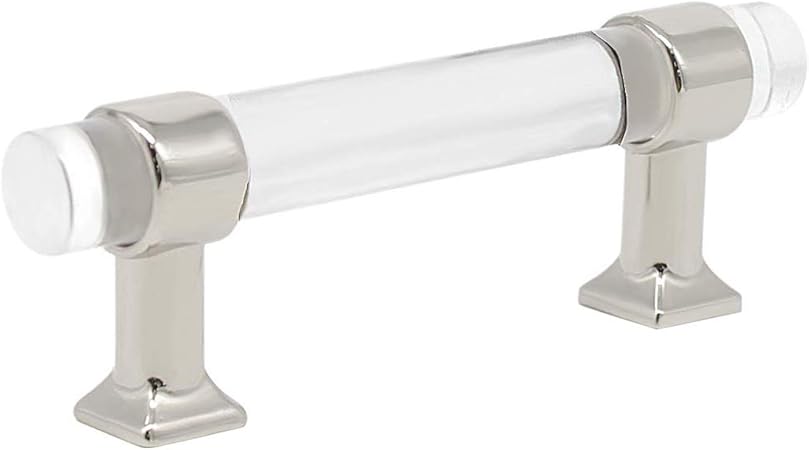 10 Pack Crystal Cabinet Pulls Zinc Alloy Base Polished Chrome