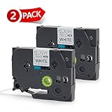 MARKLIFE Label Tapes Compatible with Brother P Touch TZ TZe TZe-231, 12mm Black on White 1/2