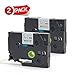 MARKLIFE Laminated Label Tapes Compatible with Brother P Touch TZ TZe TZe-231, Black on White 1/2