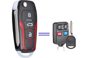 Keyecu Upgrade Red Flip Remote Key 315MHz 4D63 80 BIT Chip for Ford Mercury Lincoln FCC: CWTWB1U212, CWTWB1U331, GQ43VT11T, CWTWB1U345