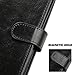 J.west Galaxy Note 3 Case, Note 3 Wallet Case,Premium PU Leather Case Magnetic Wallet Credit Card ID Holder Flip Cover Case Built-in 9 Card Slots Wrist Strap Case for Note 3 Black