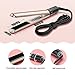 Flat Iron for Hair, GOOLEEN Professional 1 Inch Ceramic Tourmaline Hair Straightener, 2 in 1 Hair Curler and Straightener with 3D Floating Plates Dual Voltage Adjustable Temperature 255-450°F (Gold)