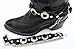 Dangerous Threads Western Biker Boot Chains Black Leather with Triple Nickel Conchos