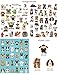 HaokHome S-004 86pcs Cute Cartoon Dog Stickers for Teens Kids Cars Stickers for Water Bottles Laptop Scrapbooking Firefighters Hydro Flask Stickers Vsco Stickers Wall Stickers Room Decor