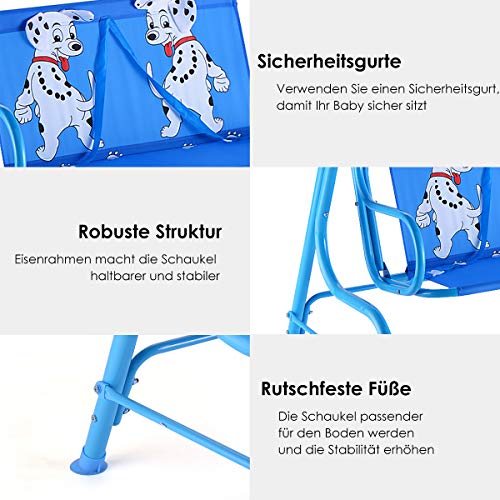 COSTWAY Kinder Hollywoodschaukel Kinderschaukel Gartenschaukel Garten Schaukel Gartenliege Schaukelbank Gartenbank mit… – Bild 7