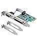 SHINESTAR PCIe Serial Parallel Port Combo Card with Low Profile Bracket, PCI Express to RS-232 COM and DB25 LPT Printer Adapter, WCH382 Chip Support Win XP / 7/8