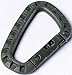 Ravenox Tac Link Clip Carabiner | Heavy Duty Carabiner Clip | Black Locking Carabiner For Tactical Gear, Military, Outdoor Use | Large Carabiner For Camping Accessories | Polymer Carabiner D Ring Clip