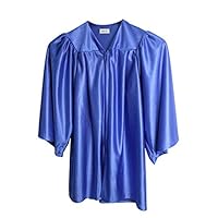 GradPlaza 2019 Unisex Kindergarten Choir Robe Shiny Gown Graduation Gown and Cap with Tassel Royal Blue