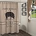 VHC Brands Sawyer Mill Pig Shower Curtain, Black, 72x72
