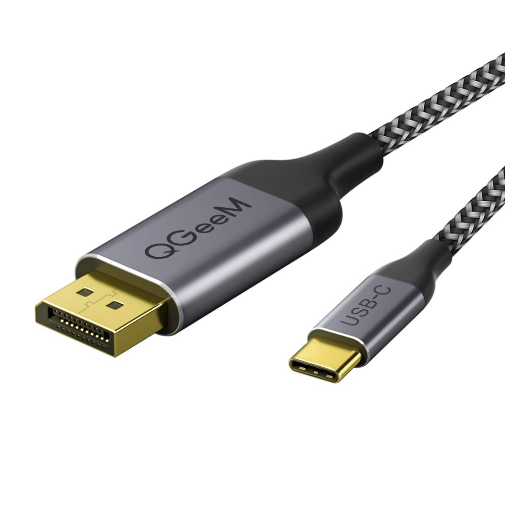 USB C to Displayport Cable,QGeeM 4ft 4K@60HZ Thunderbolt 3 to Displayport Cable Compatible with MacBook Pro 2018/2017, ipad pro 2018,Surface Book 2,Dell XPS Sumsang Galaxy S9 S10 Note 9 dex etc(1.2M)