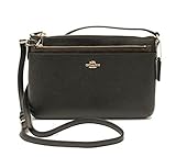 COACH Crossgrain Leather E/W Pop Crossbody (Black)