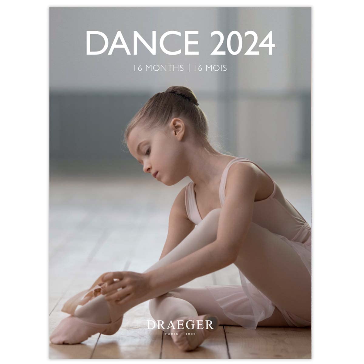 DRAEGER PARIS - Small Wall Calendar Dance 2024 to Hang 14 x 18 cm - 16 Months Sept 23 to Dec 24-7 Languages - Office, Kitchen, Home Monthly Calendar, FSC® Certified Paper, Vegetable Inks