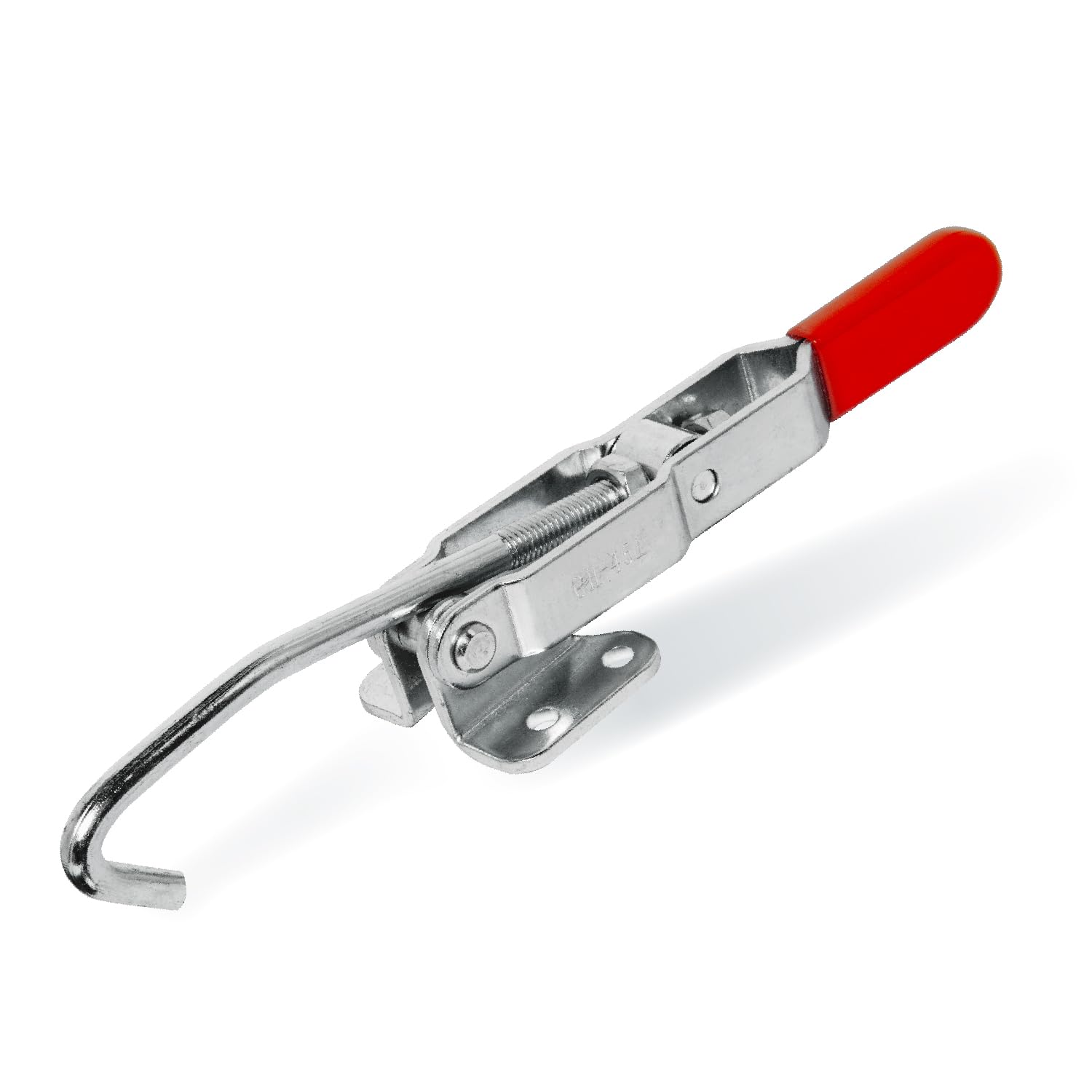 POWERTEC 1PK Toggle Clamp with J Hook, 375 lbs Holding Capacity, 451 Adjustable Pull Action Latch for Smoker, Tool Box, Woodworking Jigs and Fixtures, Cabinet, Lids, Door, Truck (20308)