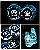 Auto sport 2PCS LED Cup Holder Mat Pad Coaster with USB Rechargeable Interior Decoration Light (Lexus)