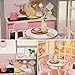 SPILAY Dollhouse Miniature with Furniture,DIY Dollhouse Kit Mini Modern Apartment Model Plus with Dust Cover & Music Box ,1:24 Scale Creative Doll House Toys for Children Girl Gift (Girlish Dream)