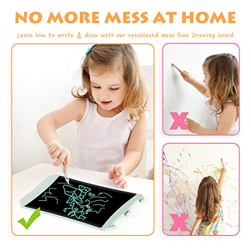 KOKODI LCD Writing Tablet 8.5 Inch, Drawing board Doodle Board with Lock Function, Erasable Reusable Electronic Doodle Pads Writing Board Gift for Kids and Adults at Home,School and Office (Green)