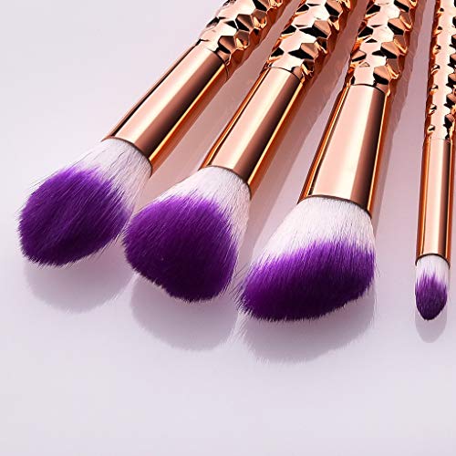 image for Seaintheson Makeup Brushes Set, 6 Pcs Makeup Brushes With Honeycomb Ro