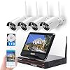[8CH,Expandable] All in one with 10.1″ Monitor Wireless Security Camera System, Cromorc Home Business CCTV Surveillance 1080P NVR, 4pcs 3MP Indoor Outdoor Night Vision One-Way Audio Camera,1TB HDD