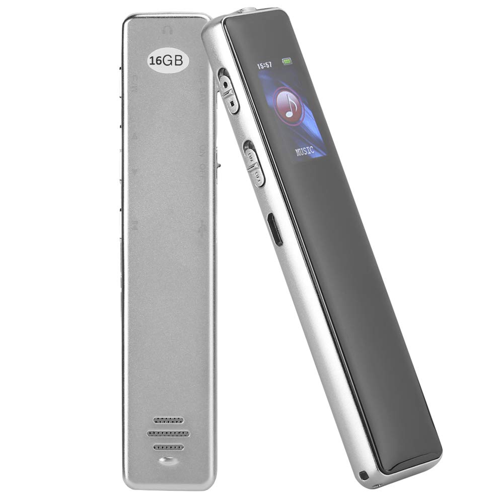 Digital Voice Recorder 16GB, Large Capacity Mini Portable Voice Recorder Pen, Intelligent Noise Reductio, Timing Recording, Support Boot Password Setting