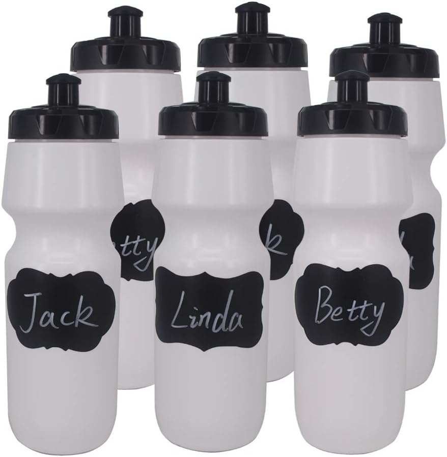 ZMCYN 6 Pack 800ML (27 oz) Sports Water Bottles Sports and Fitness