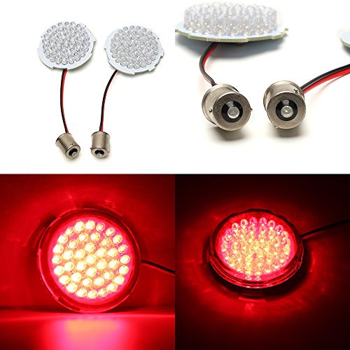 image for Auto-Parts-Eshop 2pcs 1156 Red LED Turn Signal Panel Light 2