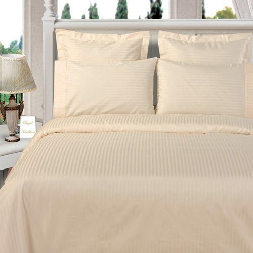 800 Thread Count Sheets Amazon !! Best Prices Guaranteed - Blockbuster Sale-Ivory (Stripe) Sheet Set Cal-King Size (4-PCs) 100% Egyptian Cotton, Fits + 20" Pocket, Made By HS Linen