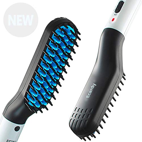 2020 Beard Straightener for Men - Petite Beard Straightening Comb - Mens Heated Beard Brush Straightener With Ionic Effect