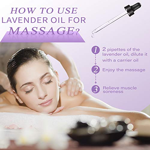 BEAU-PRO Huile Essentielle Lavande, 118ml, Huile Essentielle 100% Pur et Naturelle, Non Diluées, pour Diffuseurs & Humidificateur, pour Aromathérapie/Somnifère/Massage/Spa/Soin Des Cheveux