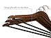 Topline Classic Wood Suit Hangers - 20 Pack (Walnut Finish)