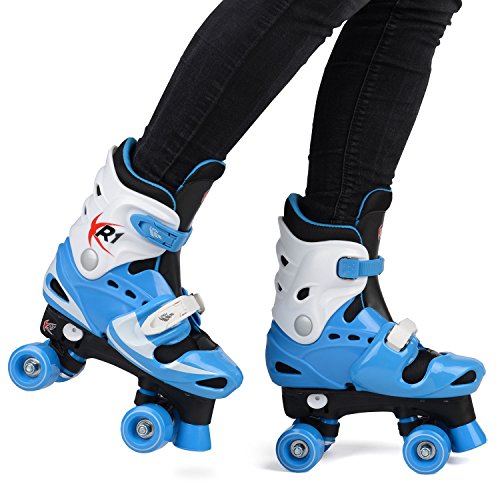 Buy Loch Children's Roller Skates Boys' Adjustable Quad Boots Blue Pro