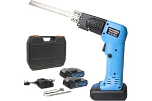 CHMING Electric Air Cooled Styrofoam Hot Knife Cordless Li-ion Battery Power Wireless Foam Cutting Tool Kit 2.0Ah 18V 2 Pieces Battery with Blades & Accessories