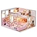 CUTEBEE Dollhouse Miniature with Furniture, DIY Dollhouse Kit Plus Dust Proof and Music Movement, 1:24 Scale Creative Room Idea (Girlish Dream)