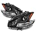 AKKON - For Maxima Halogen Type Black Bezel Projector Headlights Front Lamps Left + Right Side Replacement Set