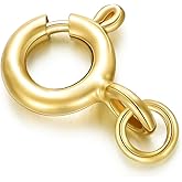 18K Yellow Gold Clasp for DIY Necklace Bracelet Jewelry Making, Lobster Clasp Extender Necklace Clasp Connector Bracelet Extension (Style 4)
