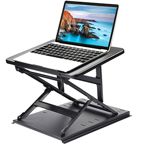 HUANUO Adjustable Laptop Stand for Desk – Easy to Sit or Stand with 9 Adjustable Angles, Laptop Riser Reduces Neck Pain, Fits 15.6 Inch Laptop & Notebook, Height Adjustable Computer & Tablet Riser