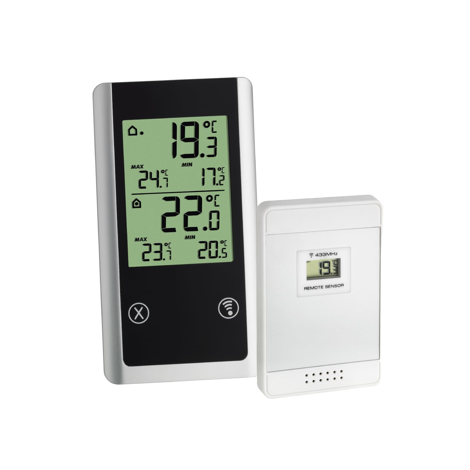 TFA Dostmann wireless Thermometer Joker, 30.3055.01, indoor and outdoor, can be wall mounted, temperature meter