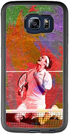 Samsung S6 edge case, Customize Factory Roger Federer Electroplating Tire tread pattern TPU Rubber Frosted Black Samsung S6 edge Case Neverfade Scratch-free Compatible case