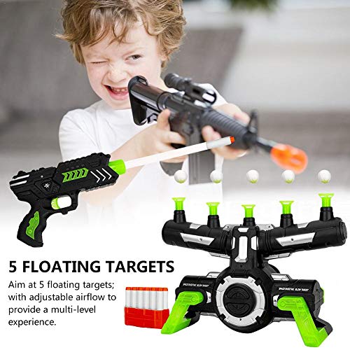 Glow in The Dark Shooting Games,Foam Dart Blasters & Floating Target Set,Flying Ball Shooting Game Toy,Target Practice Toys with Music as Birthday Gift(Black and Green)