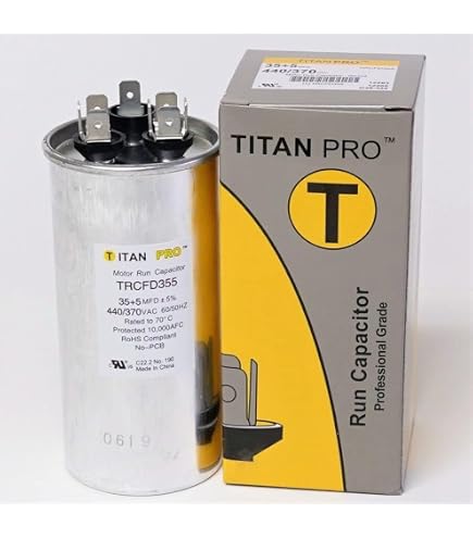 TDK　BS-TA352 Titan TRCFD3575 Dual Rated Motor Run Capacitor Round MFD 35/7.5