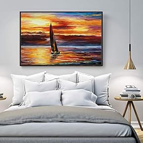 Floating Framed Canvas Wall Art for Living Room, Bedroom Scenery Canvas Prints for Home Decoration Ready to Hang - 16x24 inches
