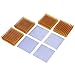 BNTECHGO 4 Pcs 40mm x 40mm x 11mm Golden Aluminum Heat Sink Cooling Fin 4 Pcs 40mm x 40mm x 0.5mm Silicone Based Thermal Pad primary